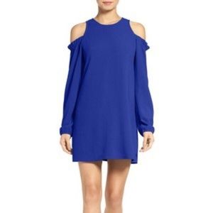 Charles Henry Cold Should Shift Dress Royal Blue